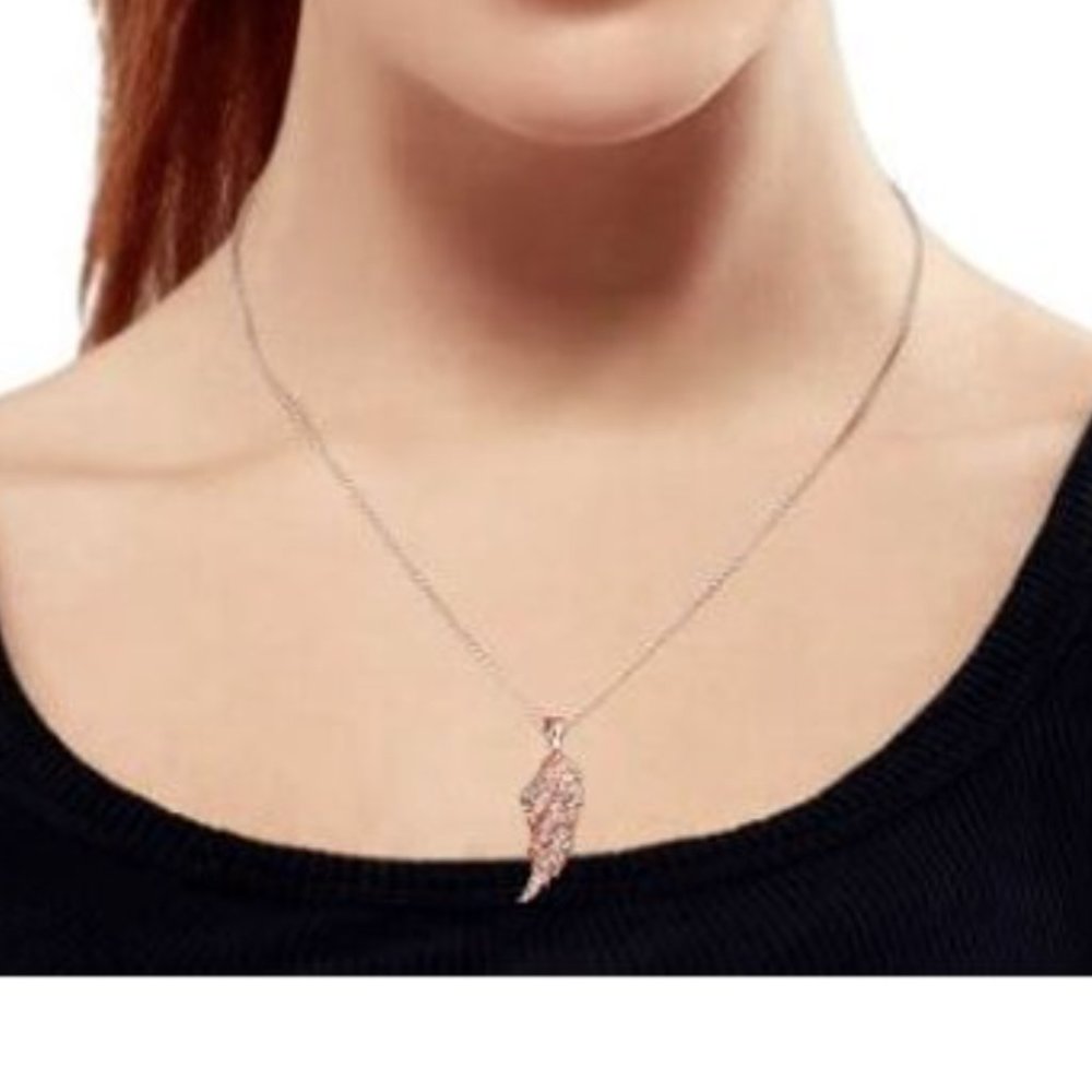 Rose Gold Angel Wing With Diamonds  LIMITED TIME ONLY  Until  MARCH 31,2022 - Picture 2 of 3